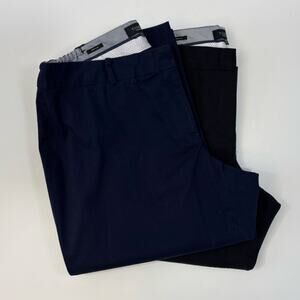 Talbot's Women's Heritage Pants Side Elastic Waist Ankle Crop Bundle of 2 16wP